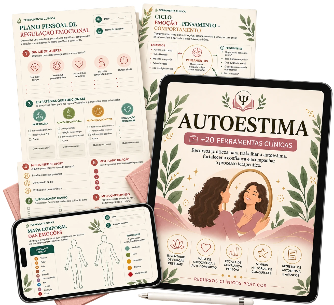 Materiais de Autoestima — +20 ferramentas clínicas
